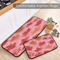 thumbnail image 5 of 2-Piece Kitchen Rugs Set Non-Slip Mats Carpet Floor for Kitchen, Bathroom (19.7"x27.6" & 19.7"x47.2") Red Maple Leaf Pattern, 5 of 7