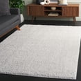 thumbnail image 2 of SAFAVIEH Rumi Blaire Solid Polyester Shag Area Rug, Light Gray, 6'7" x 6'7" Square, 2 of 7