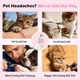 thumbnail image 4 of Oazouf LED Pet Nail Clippers with Light and File, Safe Mess-Free Grooming Tool for Small Medium Cats Dogs Rabbits Birds, Pink, 4 of 11