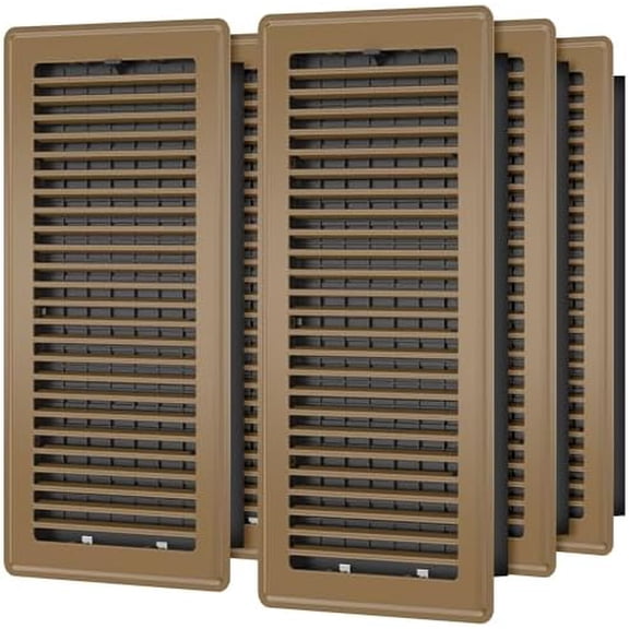 Floor Register 6x14, 6 Pack Floor Vent Covers for Home Floor Heavy Duty Steel Walkable Floor Vents Air Vent Covers 14x6 for Sidewall and Floor