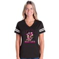thumbnail image 1 of Womens Tackle Breast Cancer Football Football V-Neck T-Shirt, 1 of 5
