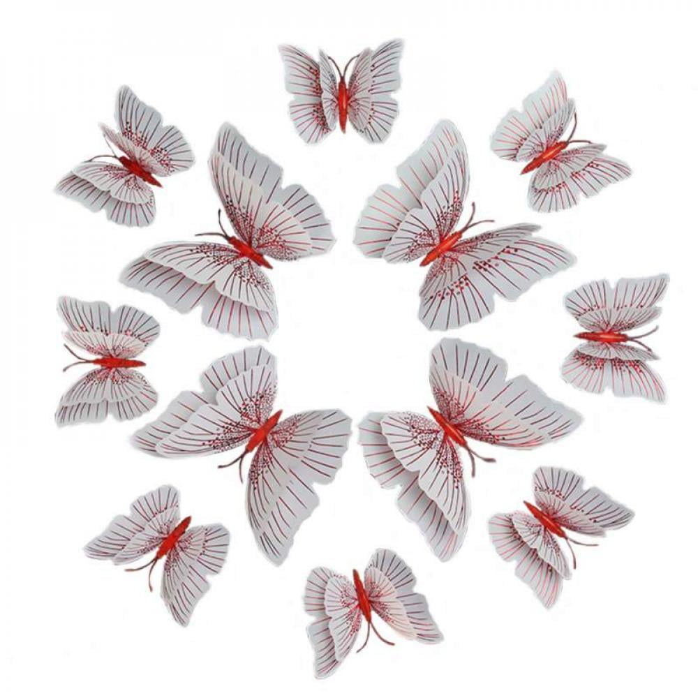 Details about   12 Pcs Butterflies Home Wall Stickers Butterfly Fridge for Home Decoration Wall 