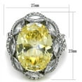 thumbnail image 2 of Luxe Jewelry Designs Women's Stainless Steel Ring with Citrine Yellow and Clear CZ Stones - Size 6, 2 of 4