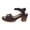 Black, variant on Women's Platform Wedge Sandals Open Toe Ankle Strap Chunky Heel Fashion Casual Summer Shoes