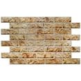 thumbnail image 4 of Dundee Deco's Copper Brown Faux Bricks PVC 3D Wall Panel, 3.3 ft X 2 ft, Interior Design Wall Paneling Decor Commercial and Residential Application, 6.4 sq. feet each, Pack of 10, 4 of 7