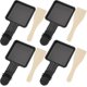 thumbnail image 1 of 4pcs Coupelle Raclette Barbecue Et 4pcs Spatules Raclette En Bois Polon Raclette Grill Revtement Antiadhsif En Fonte Mini Assiette Avec Poigne Isole, 1 of 5