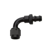 Allstar Performance ALL49452, Pushlock Hose End Black 90 Deg Elbow -6 0