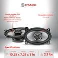 thumbnail image 4 of Crunch CS46CX 4x6 Inch 2-Way Car Speakers, 250W Coaxial Audio System, Black, 4 of 9