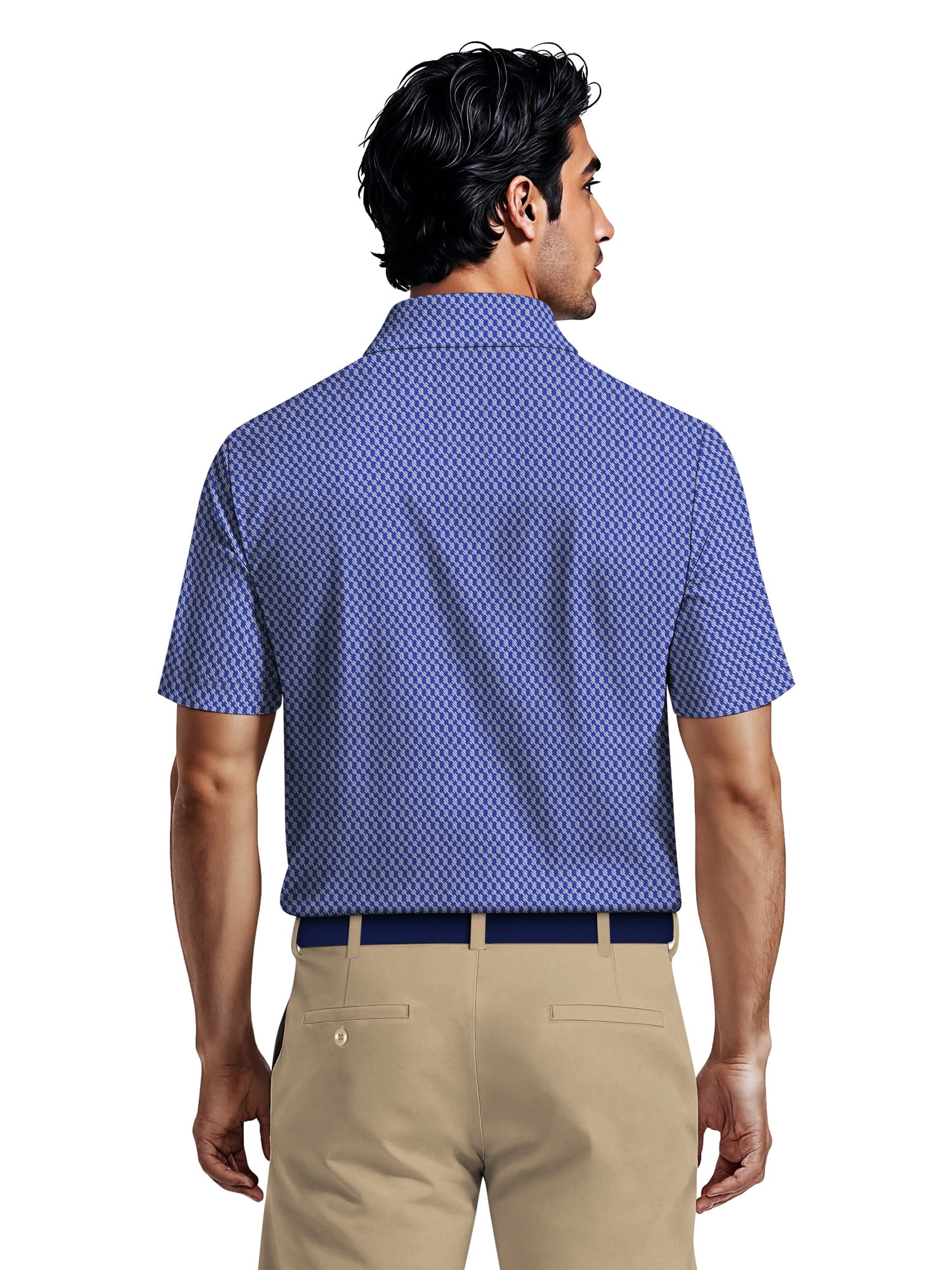 Ben Hogan Men's & Big Men's Performance Two-Color Jacquard Short Sleeve Polo Shirt, up to 5XL