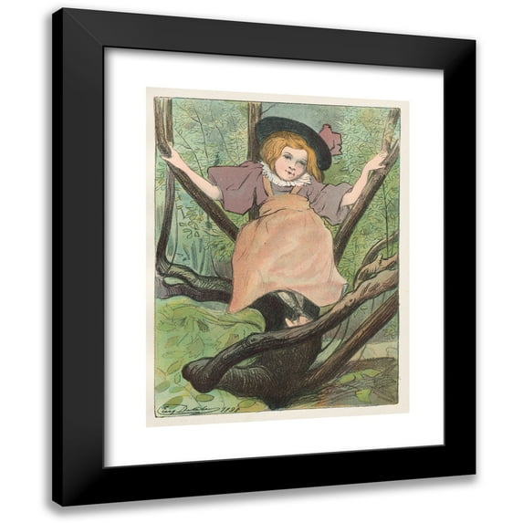 Eugène Delâtre 12x14 Black Modern Framed Museum Art Print Titled - Kacia (1898)