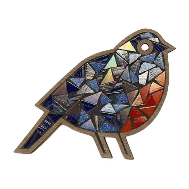 Artesanías de arte con plumas de mosaico, manualidades artesanales con mosaico de pájaros, delicadas para niños y adultos