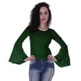 thumbnail image 1 of Moomaya T-Shirt à Manches Longues pour Femmes, Col Rond, Coupe Décontractée, Été, 1 of 5