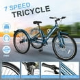 thumbnail image 3 of Lilypelle Adult Tricycle,7-Speed Adult Mountain Tricycle,24/26Inch Adults Trikes for Seniors,3 Wheeled Men's Women's Tricycle,Cruiser Bike with Cargo Basket, 3 of 6