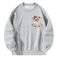 thumbnail image 1 of Sudadera para Mujer Disfraces Ropa Deportiva Ropa Deportiva Estampado de Papá Noel Cuello Redondo L, 1 of 8