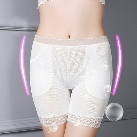 GZWYHT Boy Shorts Underwear Clearance Boxer Briefs Lace Shorts Underwear Yoga Shorts Stretch Leggings Undershorts For Women Girls Boyshorts Panties Boxer Shorts Womens Shorts White L