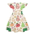 thumbnail image 3 of Grblisyd Dresses for Girls Back to School Pencil School Bus Print Dress Summer Flutter Sleeve A Line Dresses Outfits 7-8T, 3 of 4