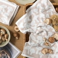 thumbnail image 2 of MARTHA STWEART Woodland Harvest Jacquard Mushrooms Kitchen Towel 2-Pack Set, 100% Cotton with Absorbent Honeycomb Texture, Decorative Kitchen Towels, Brown, 16"X28", 2 of 6