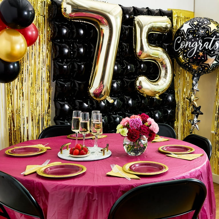 Way To Celebrate 12" Black Latex Balloons, 15 Count