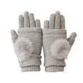 thumbnail image 2 of SPRING PARK Touchscreen Gloves Stretch Faux Wool Gloves Warm Windproof Solid Color Mittens For men and Women, 2 of 5