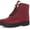 red, variant on Women's Cotton Warm Fur Snow Winter Lace Up Flat Cute Plus Size Comfortable Ankle Platform Boots