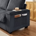 thumbnail image 7 of Hommoo 71" Corduroy 2-Seater Sofa with Storage and USB port, Modern Loveseat Sofa for Apartment, Home&Office, Dark Gray, 7 of 7