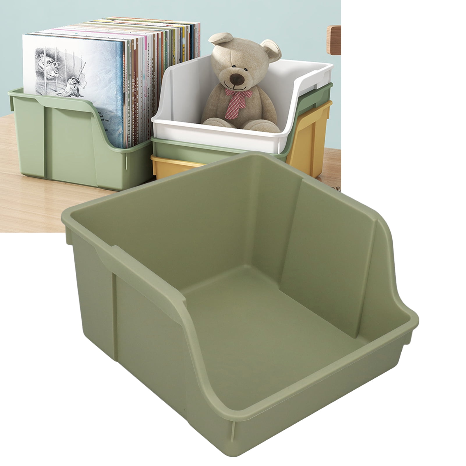 Khall Book Rack,Desktop Book Storage Rack PP Handle Design U Shaped