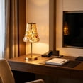 thumbnail image 4 of Vintage Metal Table Lamp for Bedroom, Rechargeable Touch Control Night Light, Crystal Accent Bedside Lamp with Warm Glow, Gold Finish, 4 of 6