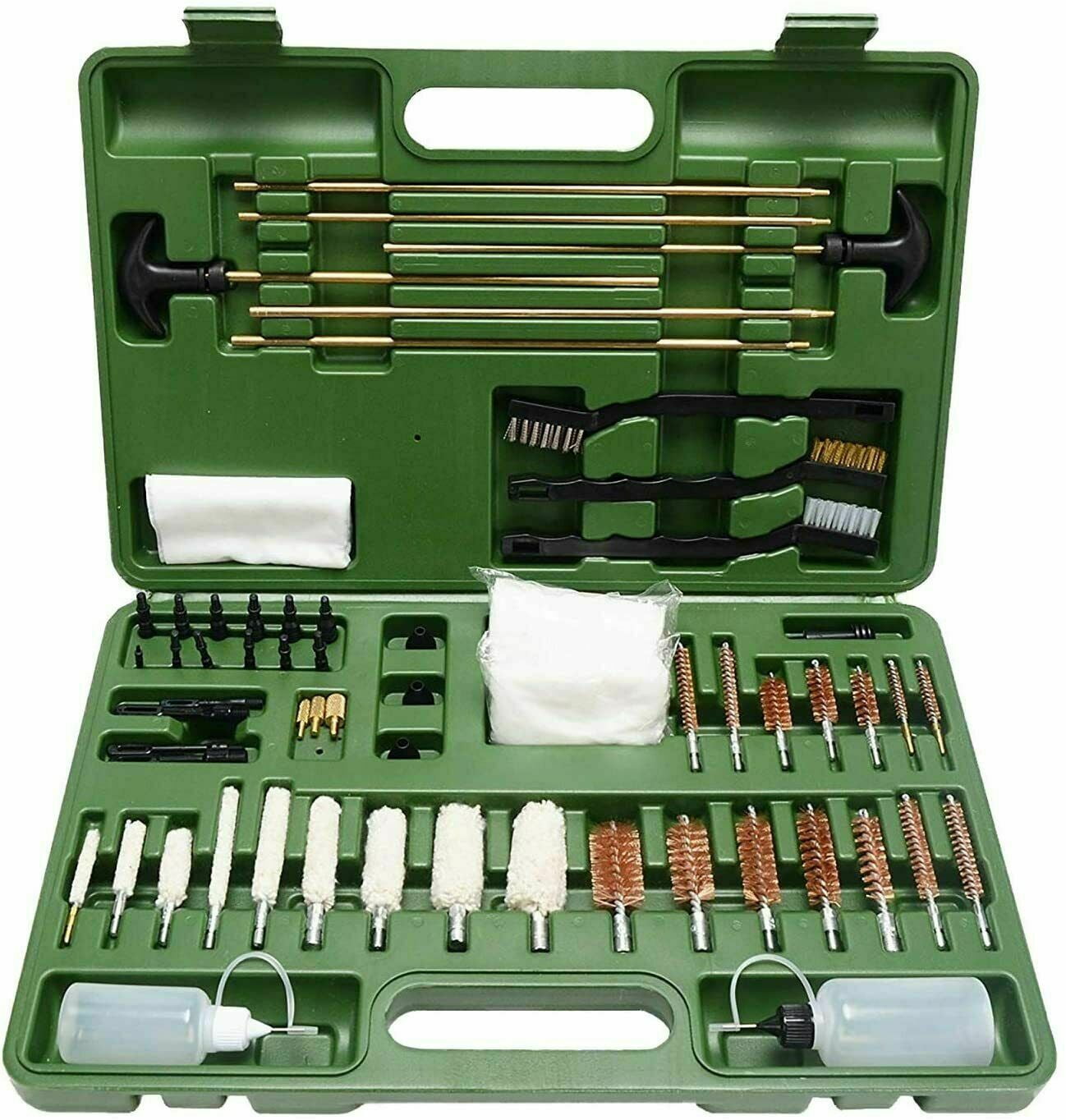 "163PCS Universal Gun Cleaning Kit, Multifunctional Rifle/Handgun/Pistol/Shot Gun Cleaning Kit