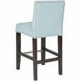 thumbnail image 4 of SAFAVIEH Thompson Rustic Glam Tufted Counter Stool with Footrest, Sky Blue, 4 of 4