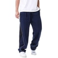 thumbnail image 4 of Domuza Mens Baggy Sweatpants Wide Leg Y2k Track Pants Windbreak Stretch Casual Pants for 2027 Trendy Blue S, 4 of 7