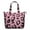 Pink And Black, variant on Leopard and Tiger Pattern Travel Tote Bags for Women Carry On,Large Weekender Bags for Women Travel,Multi Functional Duffle Bag for Work,Shopping,Sports