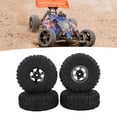 thumbnail image 4 of 4PCS RC Wheel Crawler Tire Set, Robust Rubber Tires and Metal Hubs, Excellent Grip, Shock Absorption, Easy to Install, Compatible with Redcat, Axial SCX10, D90, Hpi, 4 of 7
