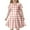 Pink, variant on Landzoo One Children's Fashion Plaid Print Slim Short Sleeved Dress (6 14 Years) Beautiful Cute Casual Girl's Dress 10-12 Years