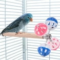 thumbnail image 6 of Halinfer Bird Stand Perch Toy with Rotating Balls for Parakeets, Parrots, Cockatiels, Budgies, Lovebirds, 6 of 7