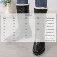 thumbnail image 3 of Women's Quilted Mid Calf Winter Boots, Faux Leather Fleece Lined Warm Pull On Snow Boots, Block Heel Cold Weather Boots, 3 of 7
