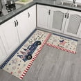 thumbnail image 3 of 4th of July Kitchen Rug and Mat Set of 2, American Flag Truck Gnome Distressed Style Non-Slip Comfortable Washable Floor Mats for Kitchen Sink Fronts and Home Decor, 17x30+17x47 Inch, 3 of 6