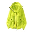thumbnail image 2 of Mens Hooded Sun Protection Windbreaker Jacket Mask Lightweight Breathable Athletic Coat with Zip Pockets for Fishing Hiking Climbing, Green, XS, 2 of 8