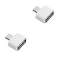 thumbnail image 2 of Seitruly OTG Adapter USB Phone Tablet Data Connector Card Converter Reader Smartphone Sharing Portable Office Audio Replacement Blanco 2piezas, 2 of 5