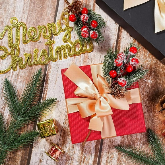 Birdeem Christmas Branches Artificial Christmas Branches Diy Crafts Faux Christmas Branches for Xmas Indoor Outdoor Home Decor 10Pcs Combination Package
