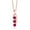 Created Ruby, July, variant on 18K Rose Gold Plated Silver Green Nano Emerald Pendant Necklace for Women (1.20 Cttw, Heart Shape 4MM, Gemstone May Birthstone, with 18 inch Silver Chain)