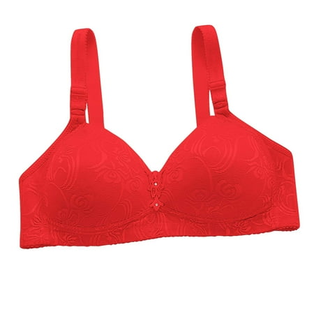 V Neck Cami Bra for Women Girls Convertible Bra Feature V-Neck Nursing Bra Style W-505 Red S