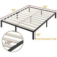 TATAGO 14 Inch Heavy Duty Bed Frame, Full Size, 3500 LBS Load, Wooden