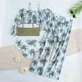 thumbnail image 4 of 2026 Girls Swimsuit 4 Piece Tropical Tree Print Coverup Pants Set Boho Summer Kids Bathing Suit Size 10-11 Years, 4 of 8