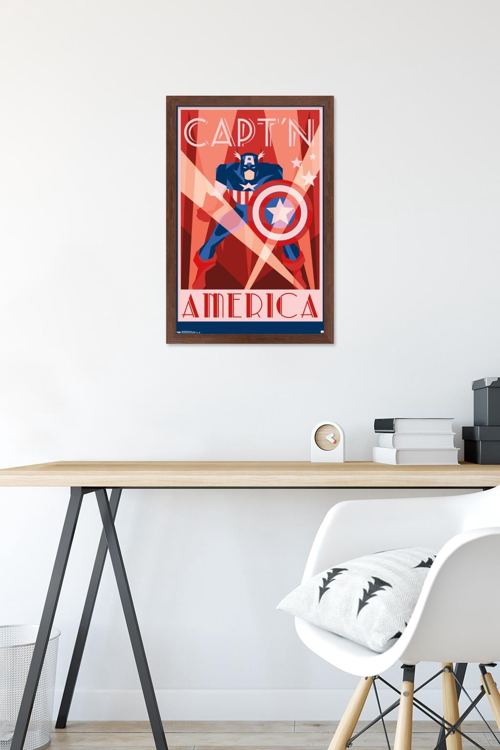 Marvel Comics - Captain America - Art Deco Poster