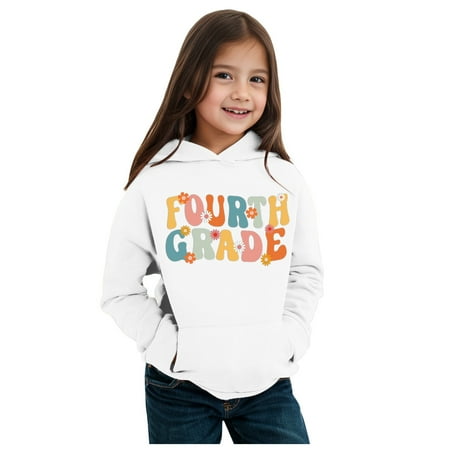 

Kids Boys Girls Autumn WInter School Season Kindergarten Letter Printed Long Sleeve Hoodie Warm and Comfortable Tops Children s Clothing Story So Far Hoodie Clothes for Teen Girls 12-14 Trendy Cool