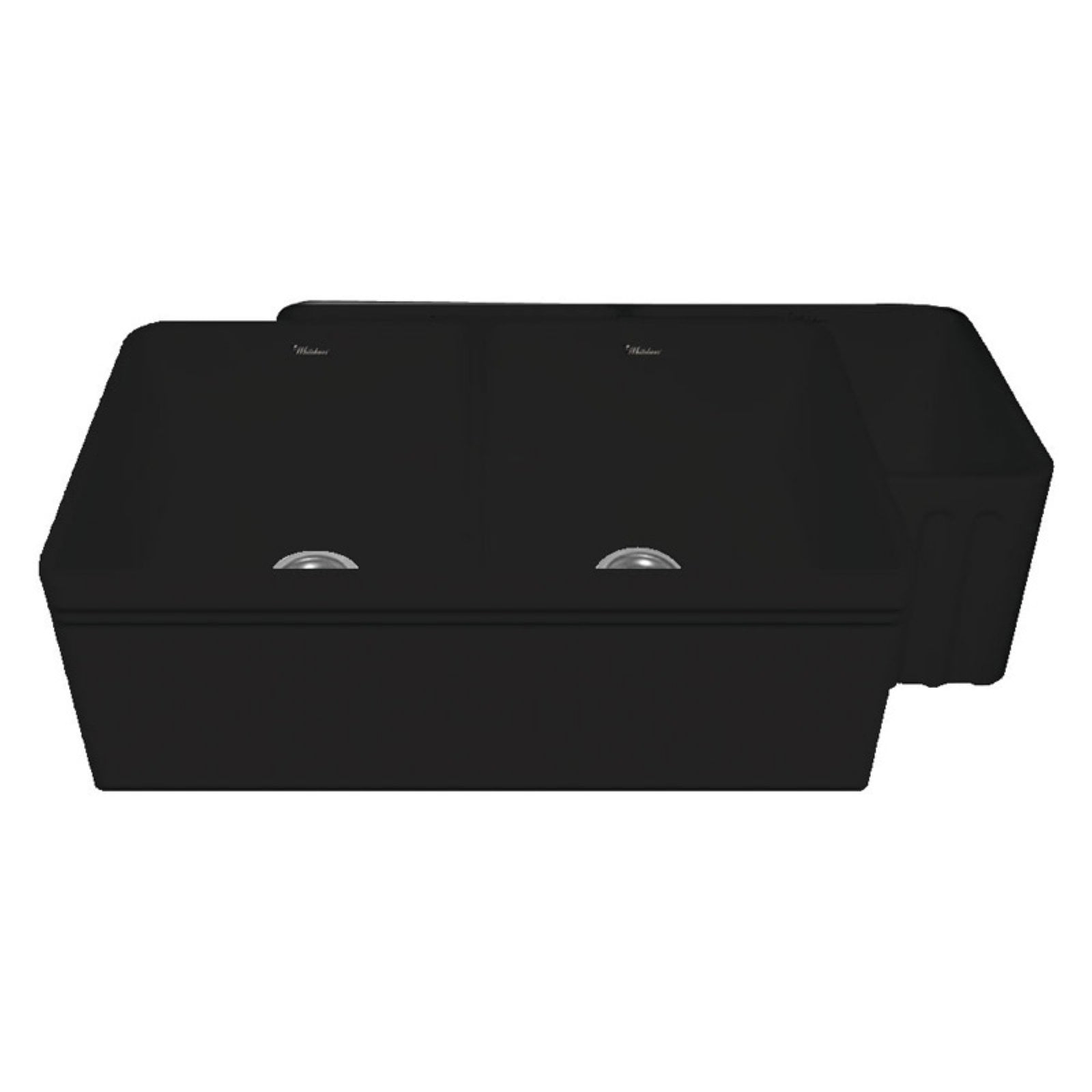 Whitehaus WHFLAL3318-BISCUIT Quatro Alcove Double Bowl Reversible Fireclay Sink - Walmart.com