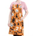 thumbnail image 5 of Classic Halloween Apron-Garden Aprons for Women with Pockets-Cotton Linen Waterproof Kitchen Cooking Gardening Aprons Adjustable for Kitchen,Cooking,BBQ and Salon 32"x27", 5 of 7