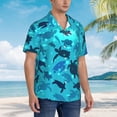 thumbnail image 5 of Fotbe World Turtle Day Hawaiian Shirt for Men Unisex Summer Beach Casual Short Sleeve Cotton Linen Button Down Shirts-Small, 5 of 9
