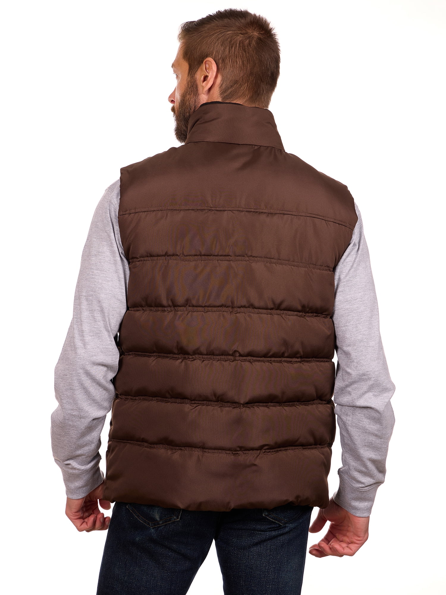 Bass Creek Outfitters Men's Double Needle Quilted Puffer Vest, Sizes M-XXL