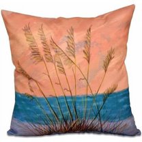 Simply Daisy 16" x 16" Happy Place Floral Print Pillow, Orange